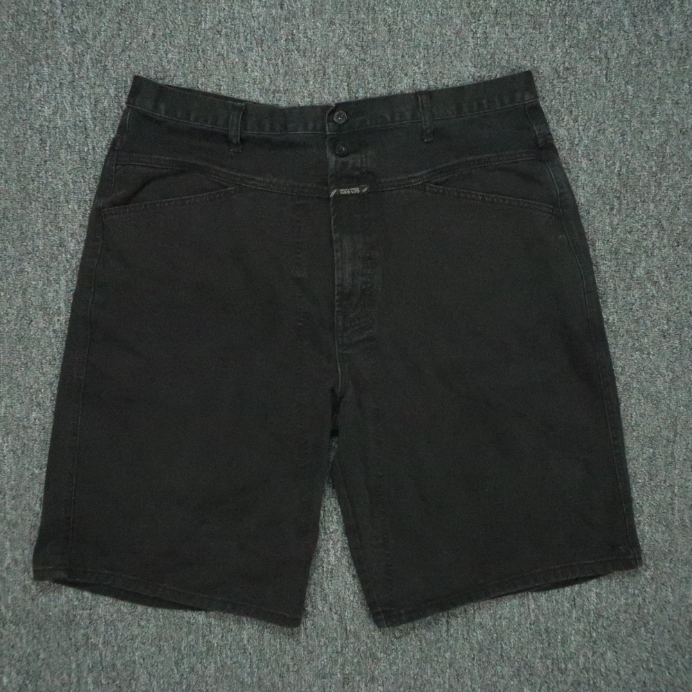 VINTAGE Marithe Francois Girbaud Shorts Mens 38 Black Denim Jean Jorts *